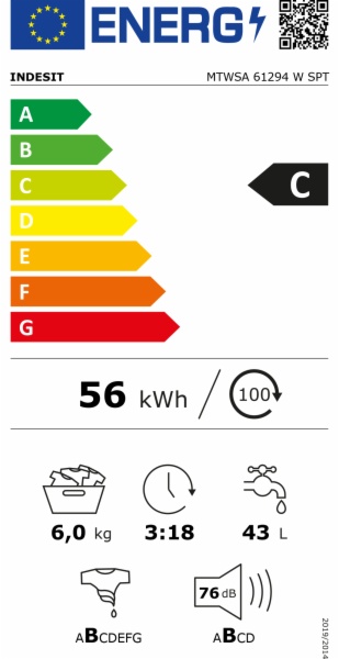 LAVADORA INDESIT MTWSA 61294 W SPT